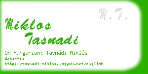 miklos tasnadi business card